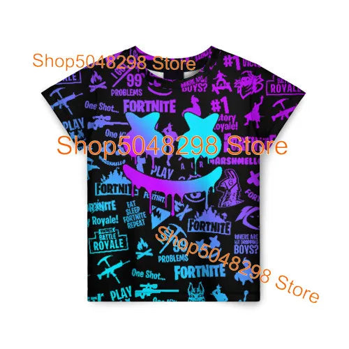 Peely Fortnited 8 To 19 Years Kids T Shirt Battle Royale Cartoon Tops Teen Clothes Men Women Hero 3D Printed T-shirt Boys Girls