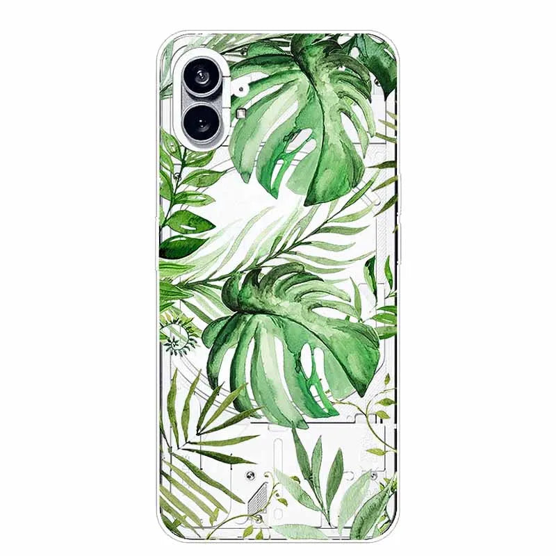 For Nothing Phone 1 2 Case Silicone Soft Cute Transparent Coque for Nothing Phone (2) TWO One Protective Funda Clear TPU Covers