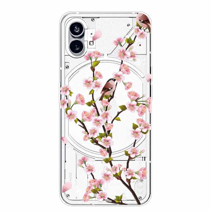 For Nothing Phone 1 2 Case Silicone Soft Cute Transparent Coque for Nothing Phone (2) TWO One Protective Funda Clear TPU Covers
