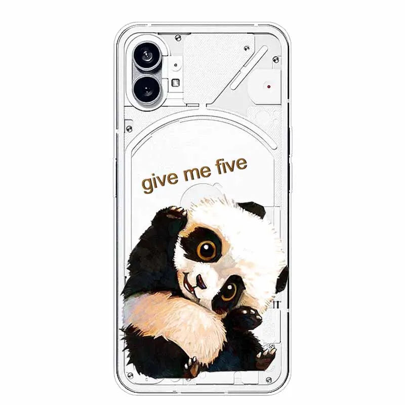 For Nothing Phone 1 2 Case Silicone Soft Cute Transparent Coque for Nothing Phone (2) TWO One Protective Funda Clear TPU Covers