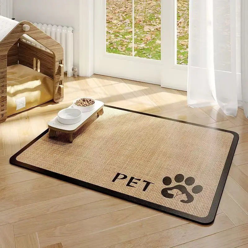 VIKAMA diatom mud pet dining area cat and dog placemat, water-absorbing, anti-slip feeding, splash-proof pad, pet supplies
