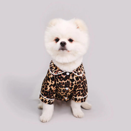 Pet Dog T Shirt Clothes - Cute Adorable Leopard & Bee & Cow Print, Lightweight Cozy Soft Homewear Outfit Pet Wear Clothes