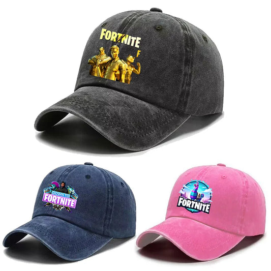 Fortnites Series Adult Baseball Cap Adjustable Hot Men Women Hat Washed Denim Retro Sun Visor Outdoor Sport Accessories Gifts