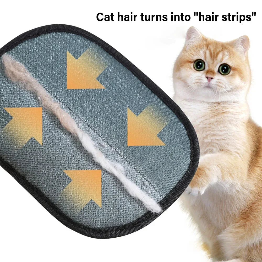 Pet Hair Removal Tool  Hair Remover Reusable Static Removal Gloves Double-Sided Grooming Gloves for Pets Removes Pet Fur Hair