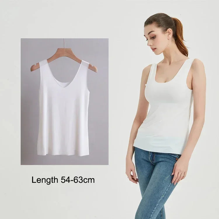 M-5XL Plus Size Full Slips Dresses For Women Summer Thin Seamless Ice Silk Petticoat Underskirt Sleeveless Underwear Dress Slips