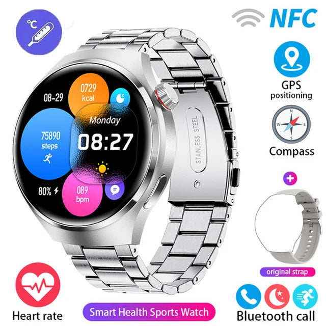 New GPS Smart Watch Men For Huawei Watch 4 Pro 360*360 HD Screen Heart rate Bluetooth Call IP68Waterproof Sports Smartwatch 2025