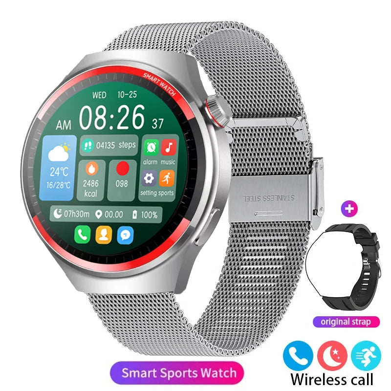 2024 AMOLED 1.43-inch Large Screen Dual-Mode Bluetooth Calling Smart Watch Sports  Health Monitoring Voice Assistant Smartwatch