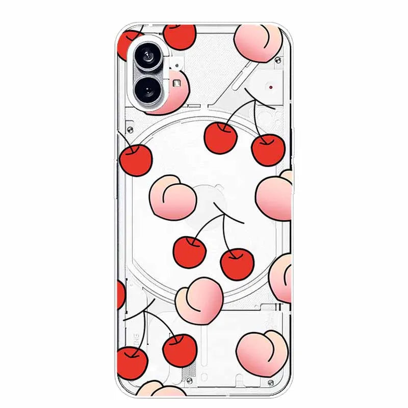 For Nothing Phone 1 2 Case Silicone Soft Cute Transparent Coque for Nothing Phone (2) TWO One Protective Funda Clear TPU Covers