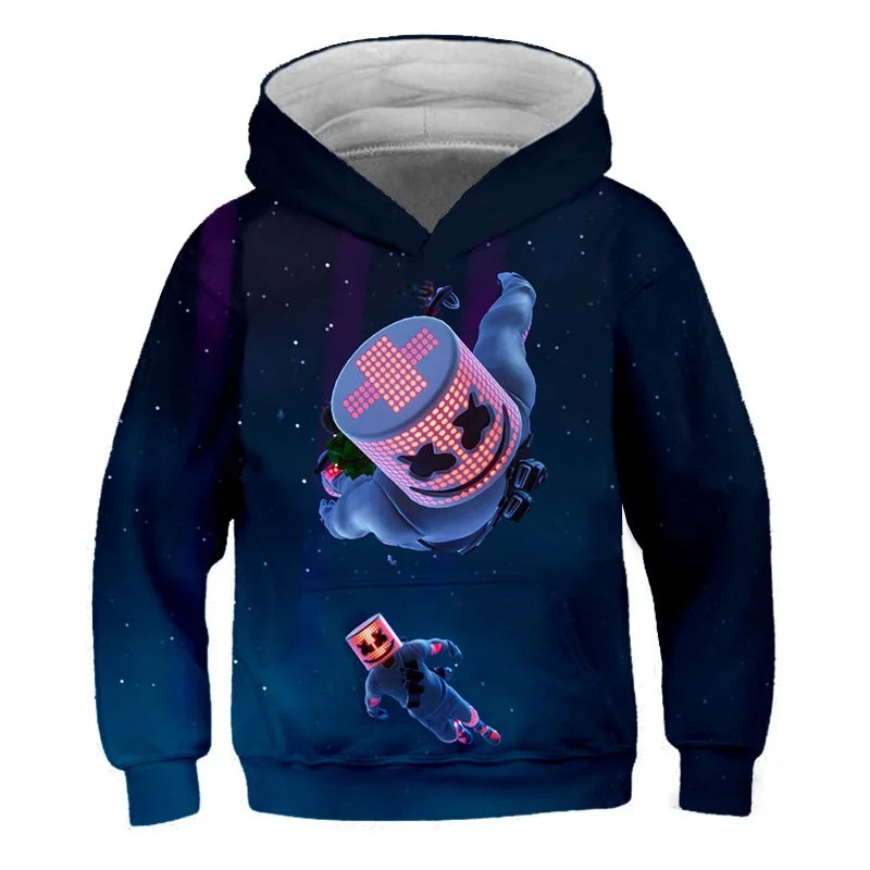 2024 New Fortnite 3D Printed Unisex Hoodie Casual Coat Game Peripheral Cosplay Children Clothing Gifts