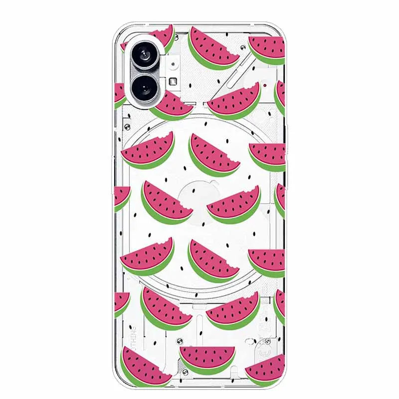 For Nothing Phone 1 2 Case Silicone Soft Cute Transparent Coque for Nothing Phone (2) TWO One Protective Funda Clear TPU Covers