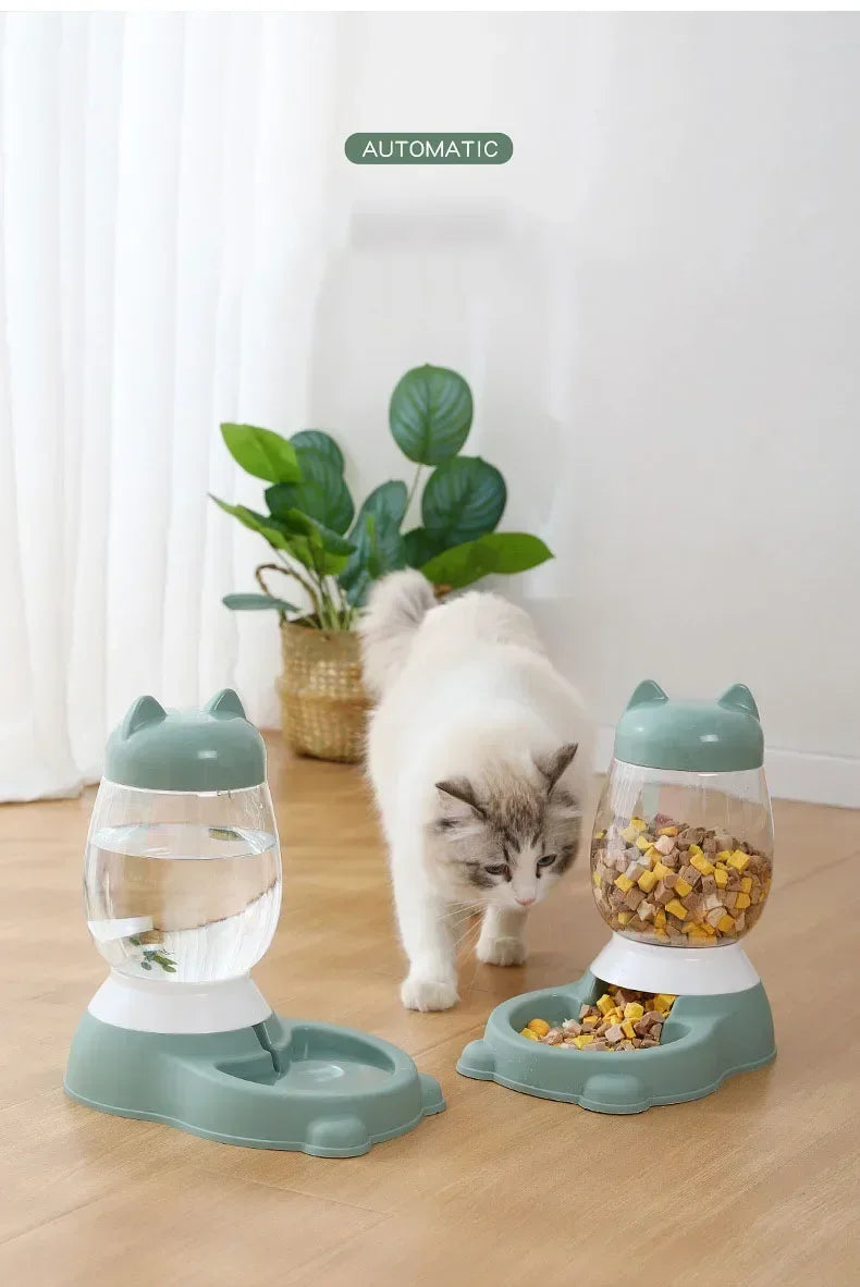 Dog Food Water Bowl Automatic Feeder Dispenser for Cat Dog Bulldog Large Capacity Pet Drinking Bowl Cat Supplies