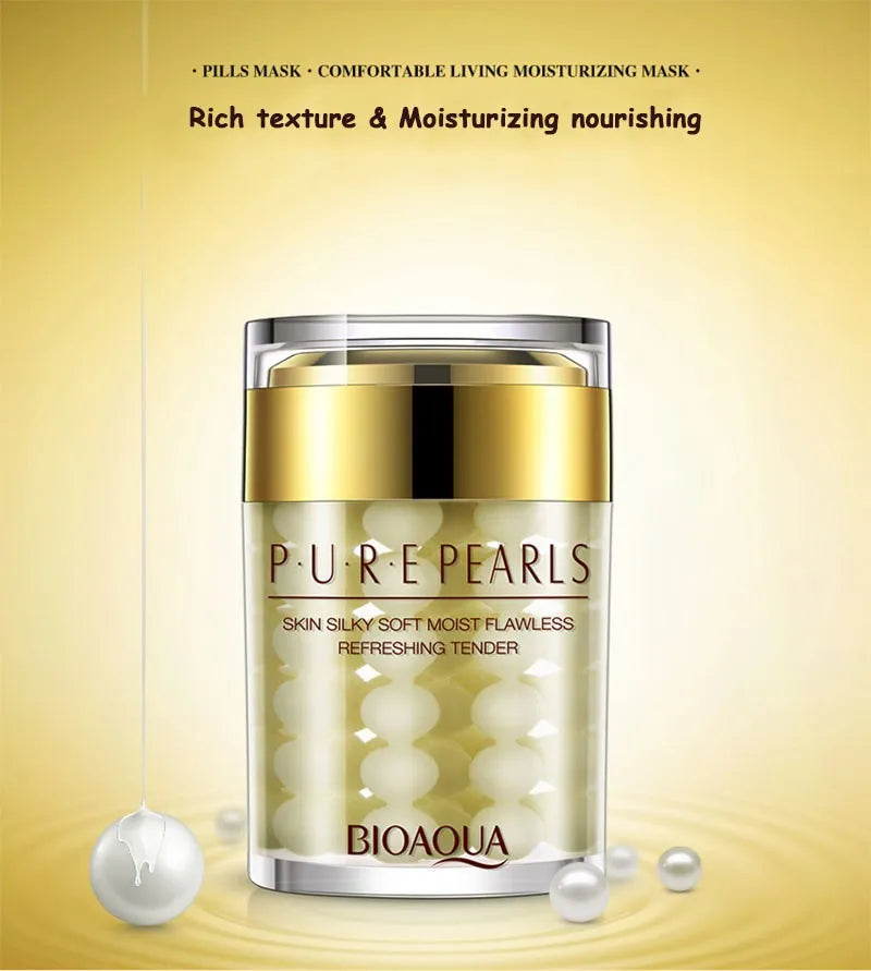 BIOAQUA Pure Pearl Face Skin Care Sets Facial Cream Eye Cream Firming Anti Dark Circles Moisturizing Brightening skincare Set