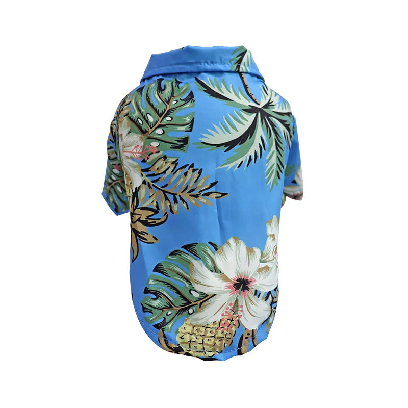 Hawaiian Style Puppy Clothes for Small Medium Dogs T-shirt Pet Clothing French Bulldog Vest Pets Outfits Chihuahua Costumes