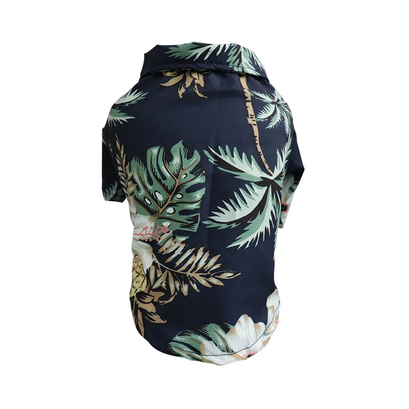 Hawaiian Style Puppy Clothes for Small Medium Dogs T-shirt Pet Clothing French Bulldog Vest Pets Outfits Chihuahua Costumes