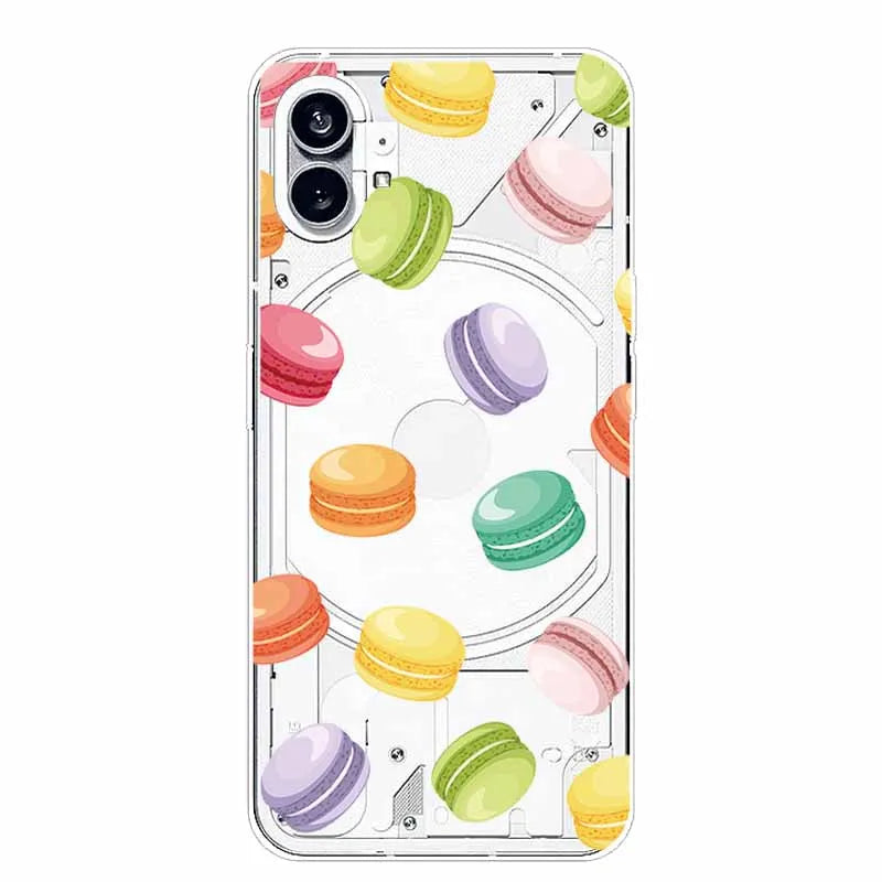 For Nothing Phone 1 2 Case Silicone Soft Cute Transparent Coque for Nothing Phone (2) TWO One Protective Funda Clear TPU Covers