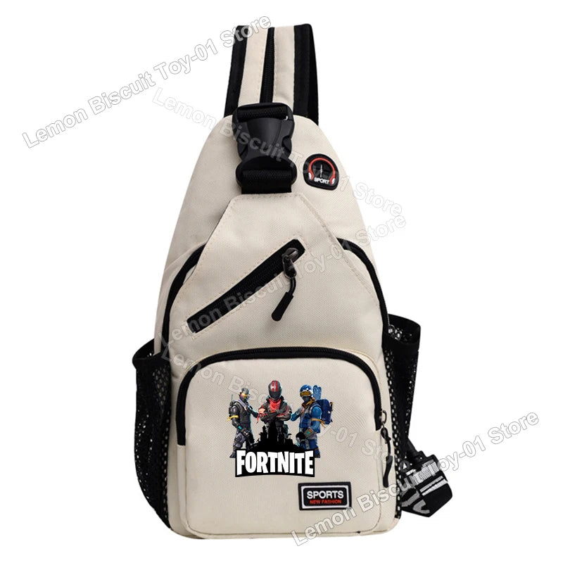 Fortnites Series Chest Bag Hot Game Student Shoulder Bag Multifunctional Fashion Women Man Small Backpack Funny Birthday Gifts