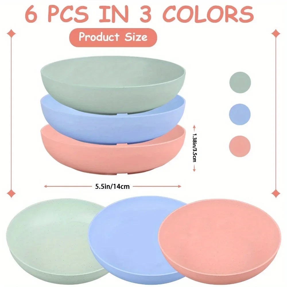 6PCS Whisker Fatigue Cat Bowl Shallow Cat Food Dish Wide Anti-Vomiting Cat Feeder Whisker Stres for Kittens and Short Legged Cat