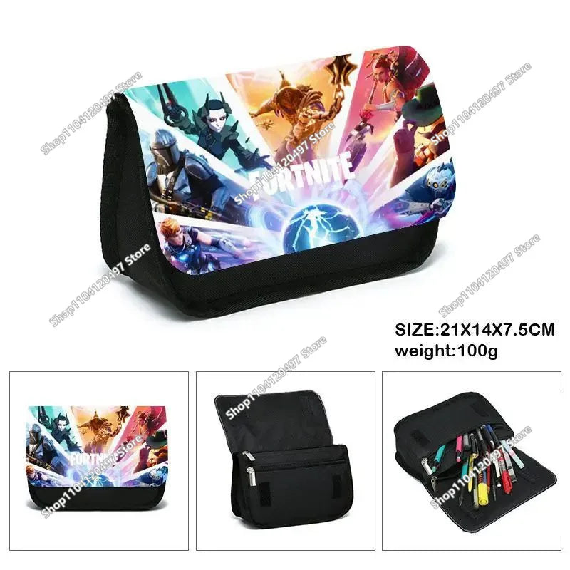 Shooting Game Pencilcase FORTNITED Boy Large Capacity Waterproof Pencil Pouch Office Stationary Gift Toy