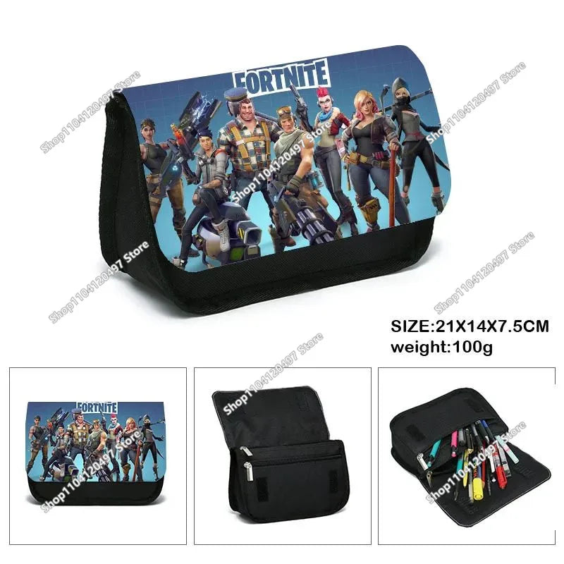 Shooting Game Pencilcase FORTNITED Boy Large Capacity Waterproof Pencil Pouch Office Stationary Gift Toy