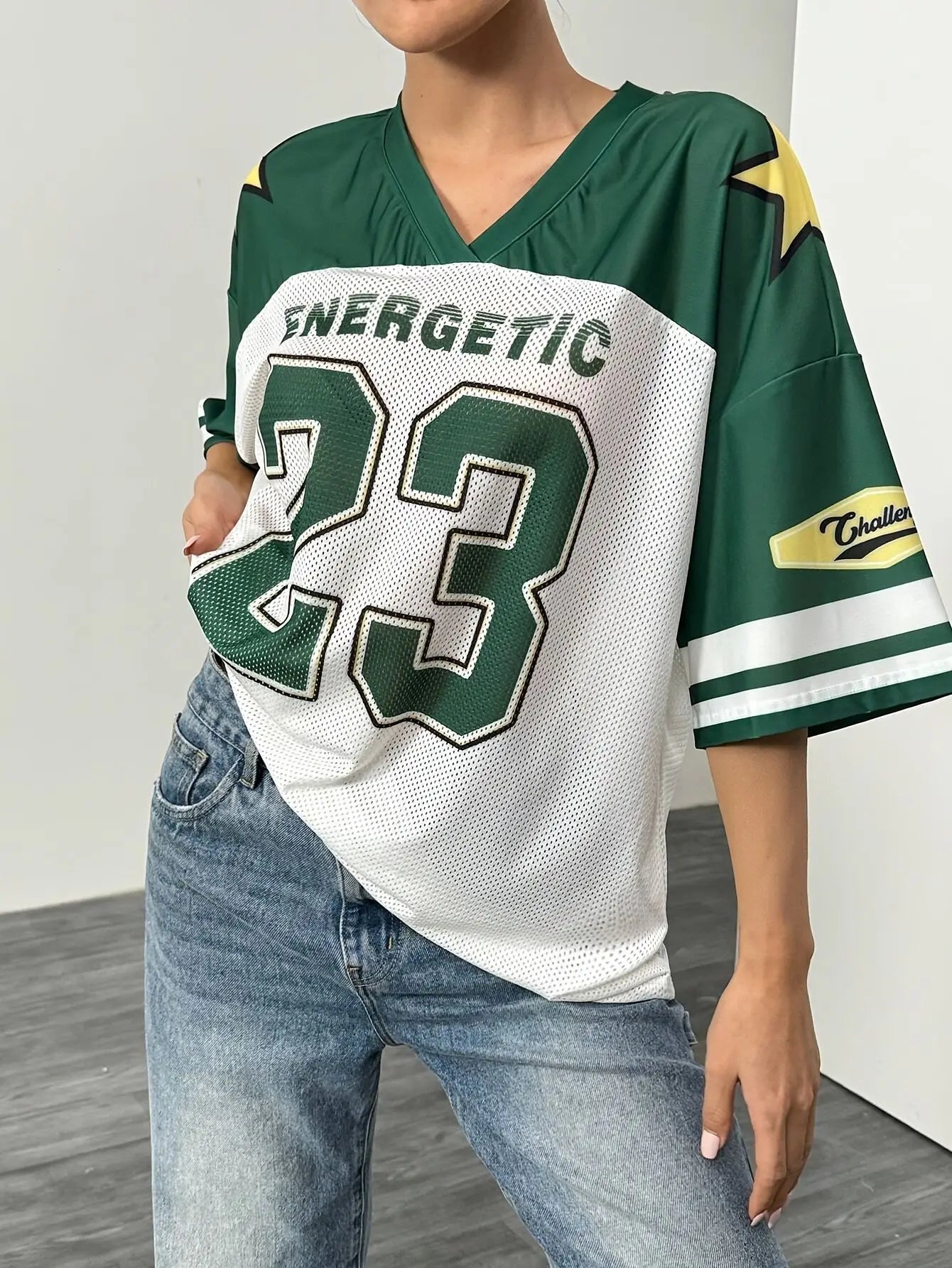 Lady Pink European and American Fashionable Loose Casual Street Printed Sportswear Tops Summer Girl Style Short Sleeved T-shirt
