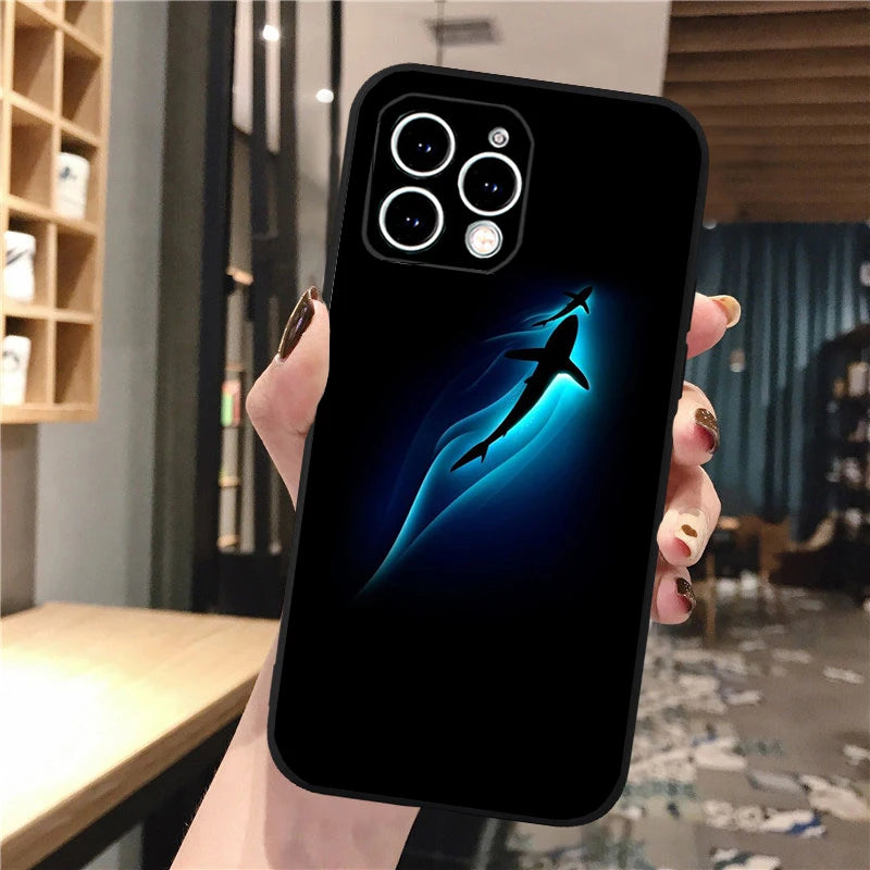 Whale Phone Case For iphone 16 15 14 Pro Max 16 15 14 13 12 Pro 15Plus iphone 11