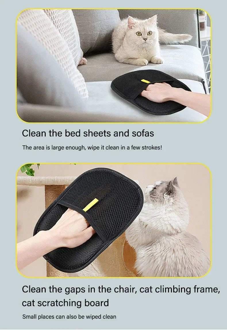 Pet Hair Remover Glove Static Dedusting Brush Pet Hair Remover Brush Removing Dog Cat Hair From Sofa Carpet Clothes Tool Supplie