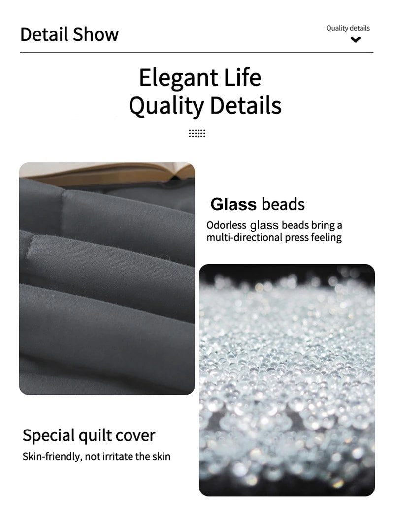 Weighted Blanket for Adult Decompression Sleep Aid Pressure Sleeping Quilted Blanket Heavy Quilt Throw Blanket 5 Sizes