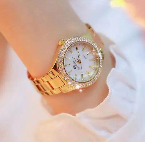 UTHAI Women Watch Classic Light Luxury Brand Temperament Waterproof Gold Metal Bracelet Ladies Fashion Quartz Wristwatches Gift