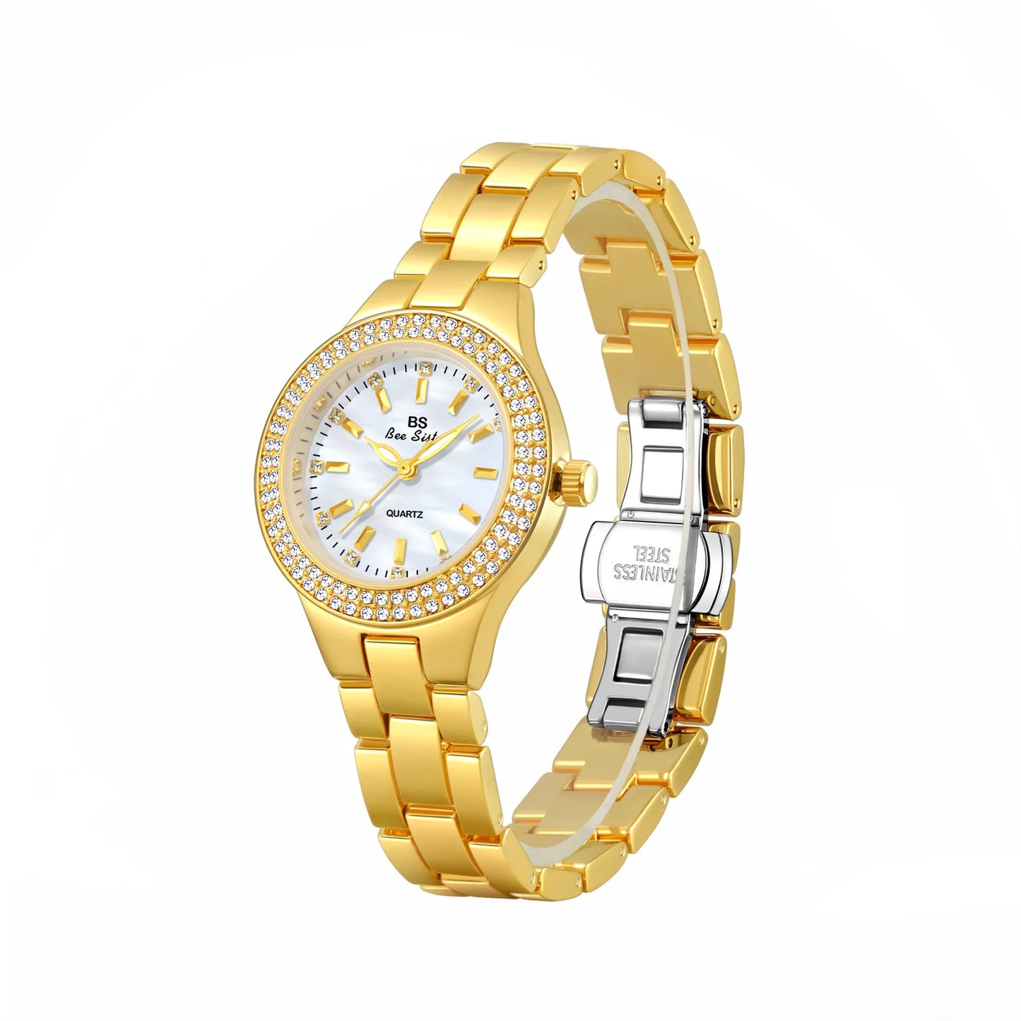Luxury Elegant Quartz Watches Women High Quality Diamond Dial Ladies Watch Fashion Stainless Steel Bracelet Women's Wristwatch