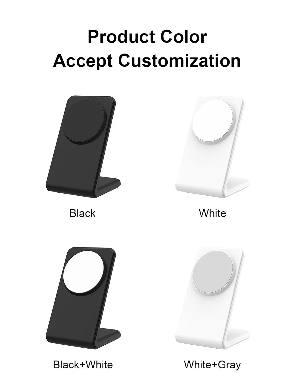 Wireless Charger for MagSafe,Minimalism Magnetic Dock Stand 15W Fast Charging for iPhone 16 15 14 13 12 Pro Max Mini Plus
