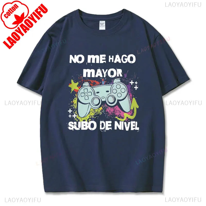 Funny I Don't Get Older I Up Printed T Shirt Retro Spanish Game Fans Geek Dad Gift Vintage T-shirt Fashion Cotton Man's Tee Tops