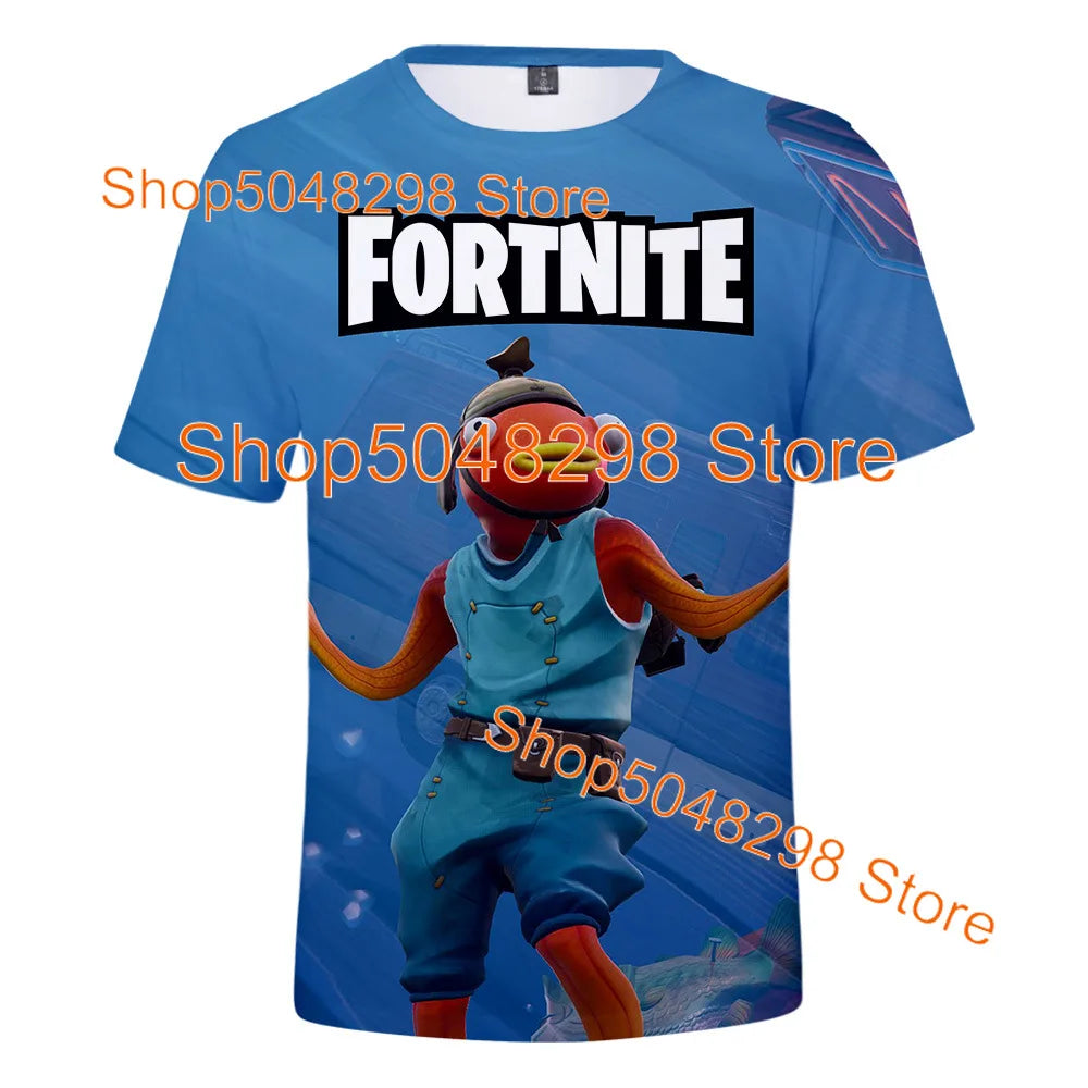Bushranger Fortnite T Shirt for Kids 3D Print Banana Peely T-shirt Men Women's Tee Battle Royale Game Summer Tops Birthday Gifts