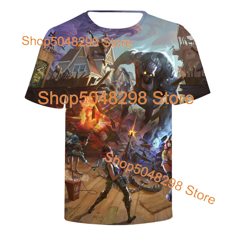 Bushranger Fortnite T Shirt for Kids 3D Print Banana Peely T-shirt Men Women's Tee Battle Royale Game Summer Tops Birthday Gifts