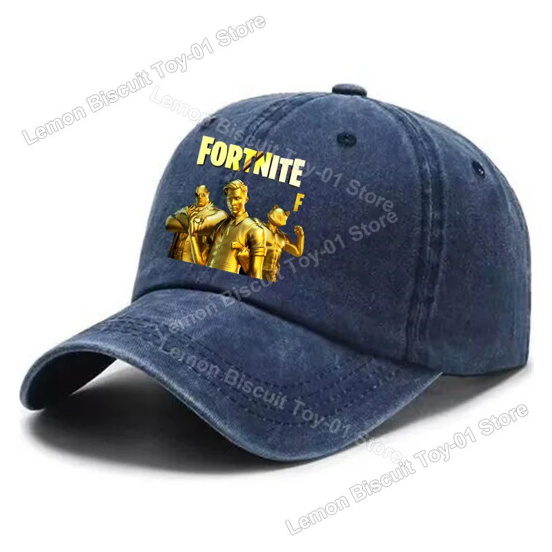 Fortnites Series Adult Baseball Cap Adjustable Hot Men Women Hat Washed Denim Retro Sun Visor Outdoor Sport Accessories Gifts