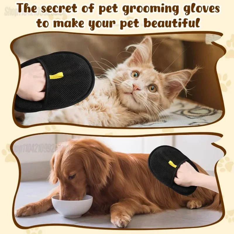 Pet Hair Remover Glove Static Dedusting Brush Pet Hair Remover Brush Removing Dog Cat Hair From Sofa Carpet Clothes Tool Supplie