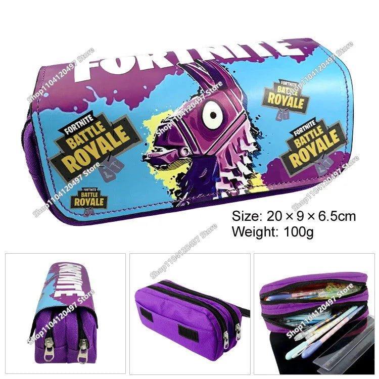 Shooting Game Pencilcase FORTNITED Boy Large Capacity Waterproof Pencil Pouch Office Stationary Gift Toy