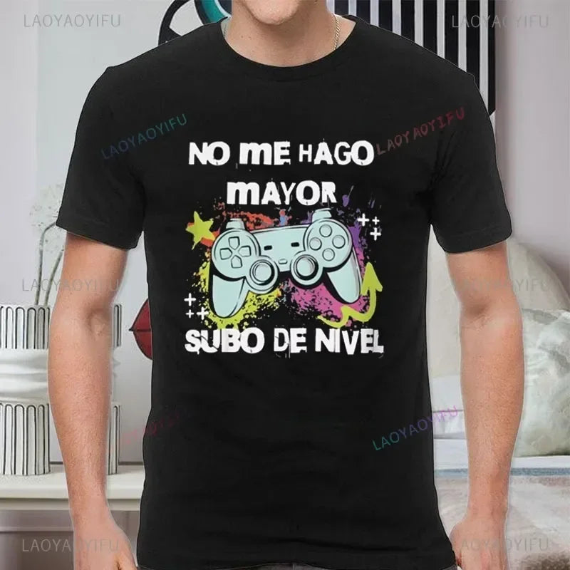 Funny I Don't Get Older I Up Printed T Shirt Retro Spanish Game Fans Geek Dad Gift Vintage T-shirt Fashion Cotton Man's Tee Tops