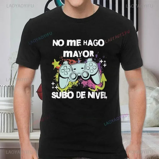 Funny I Don't Get Older I Up Printed T Shirt Retro Spanish Game Fans Geek Dad Gift Vintage T-shirt Fashion Cotton Man's Tee Tops