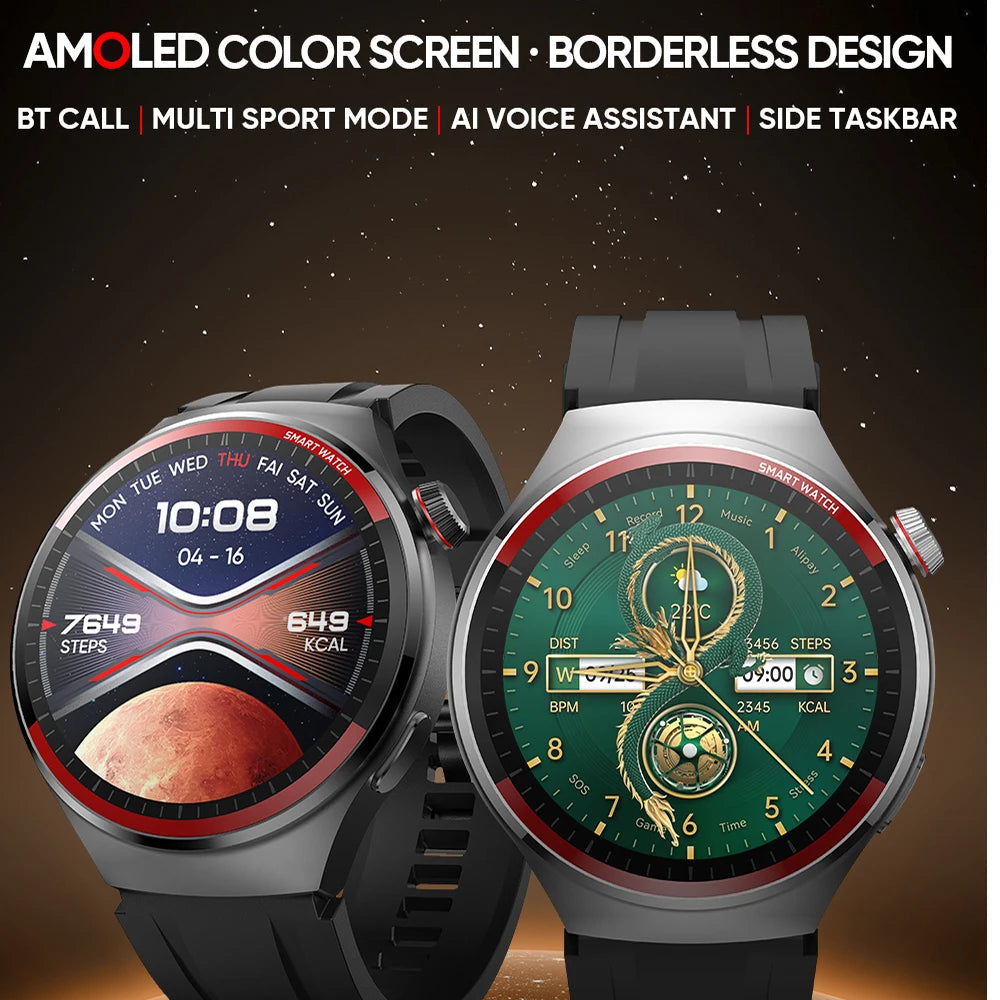 2024 AMOLED 1.43-inch Large Screen Dual-Mode Bluetooth Calling Smart Watch Sports  Health Monitoring Voice Assistant Smartwatch