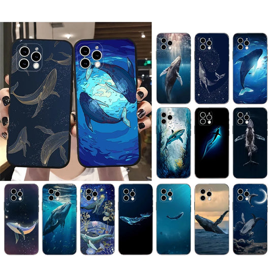 Whale Phone Case For iphone 16 15 14 Pro Max 16 15 14 13 12 Pro 15Plus iphone 11