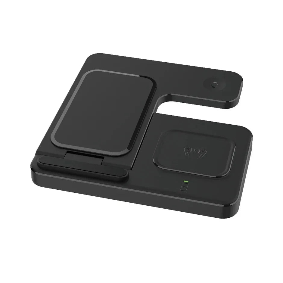 30W Foldable Fast Charging Dock Station 3 in 1 Wireless Charger Stand  For iPhone 16 15 14 13 12 11 X  iWatch 8 7 6  Airpods Pro