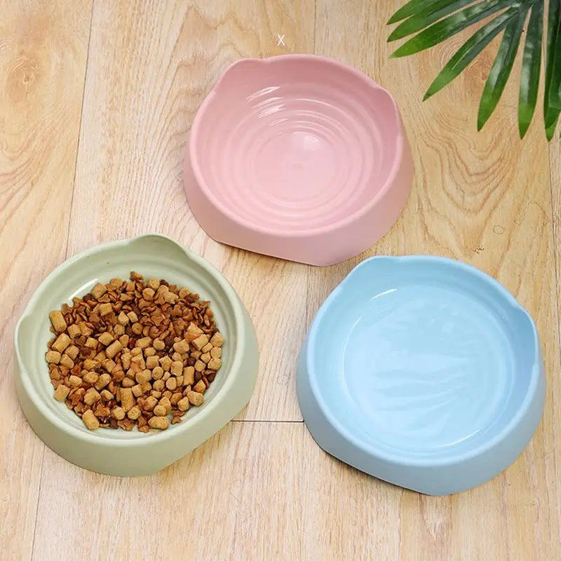 1-2Pcs Pet Dog Cat Food Bowl Cat Water Feeding Bowl Durable Plastic Standing Ear Threaded Pet Bowl Feeder Pets Accessories