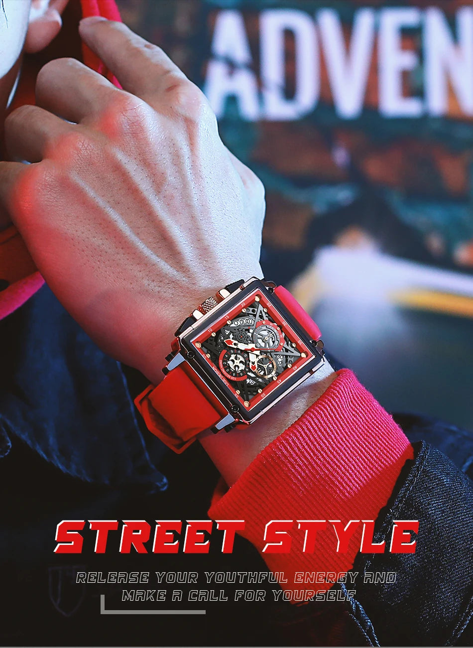 2024 New Top LIGE Brand Luxury Men Watch Business Square Watch Men Casual Sport Quartz Chronograph Clock Male Waterproof Watches