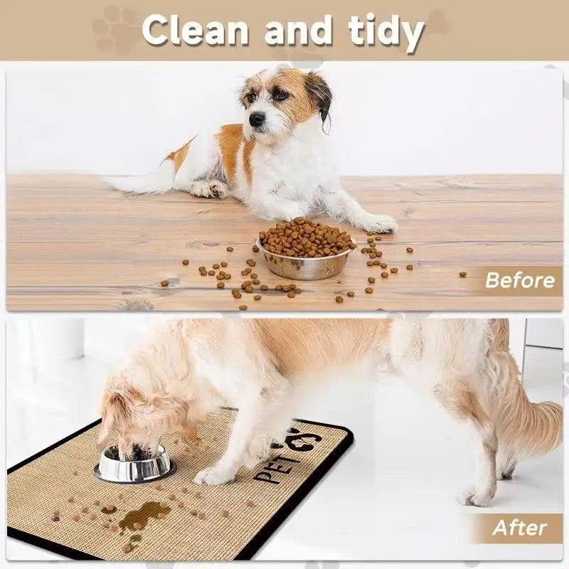 VIKAMA diatom mud pet dining area cat and dog placemat, water-absorbing, anti-slip feeding, splash-proof pad, pet supplies