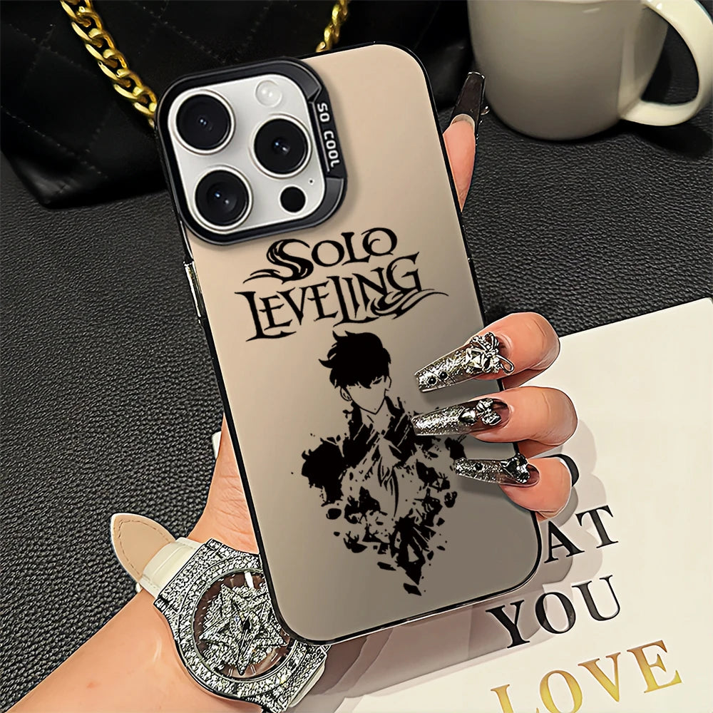 COOL  ANIME Solo Leveling FUNDA Phone Case For iPhone 16 14 15 Pro Max Plus Shockproof  Clear Back Cover