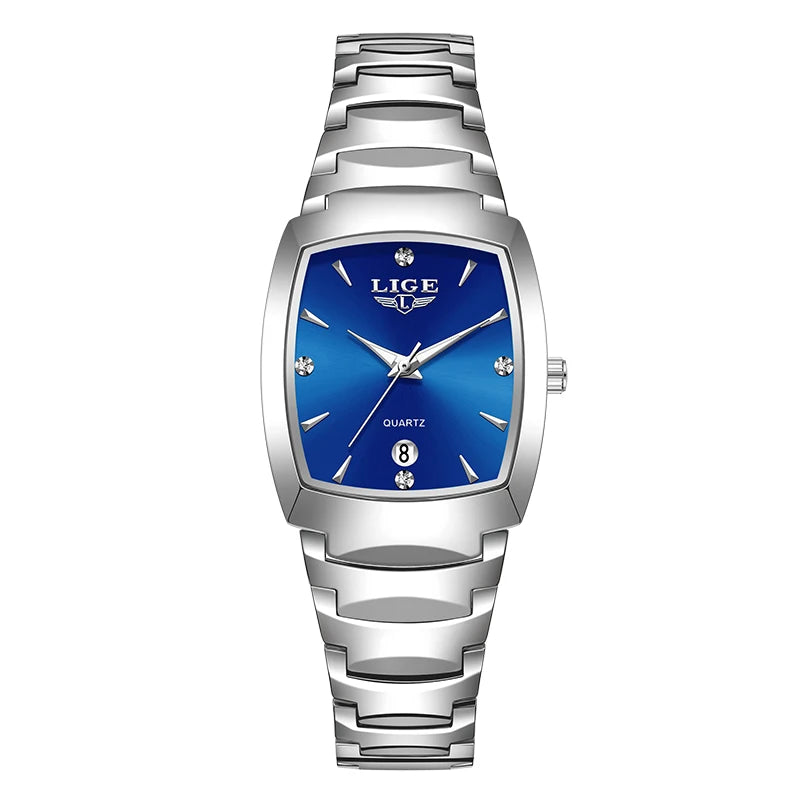 LIGE NEW Women Watches Business Luxury Ladies Fashion Quartz Watch Simple Stainless Steel Clock Watch for Women Relogio Feminino