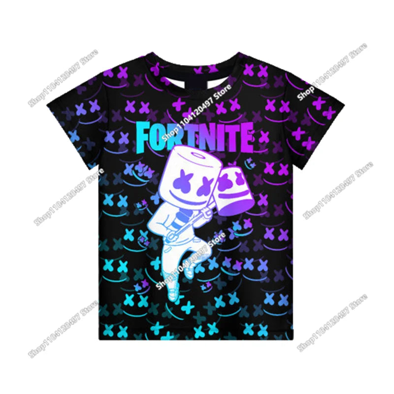 Christmas Fortnite T-shirt Tees X Lord T Shirt Triggerfish Battle Royale Game Kids Men Women Harajuku Teen Clothes