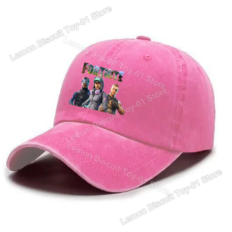 Fortnites Series Adult Baseball Cap Adjustable Hot Men Women Hat Washed Denim Retro Sun Visor Outdoor Sport Accessories Gifts