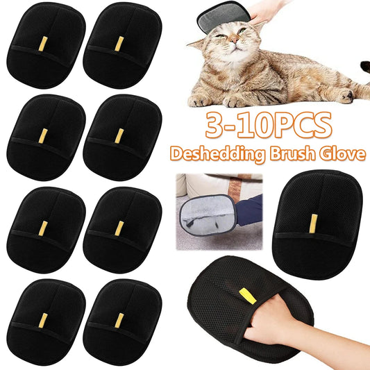 10-3PCS Pet Hair Remover Mitt Hair Remover Brush for Dog Cat Rabbit with Long/Short/Curly Hair Cat and Dog Cleaning Products