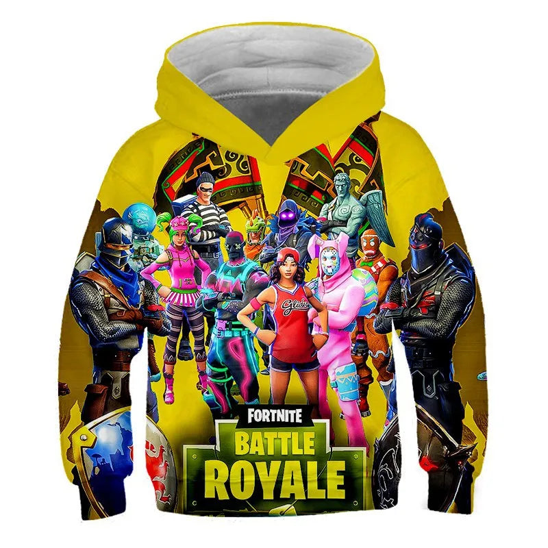 2024 New Fortnite 3D Printed Unisex Hoodie Casual Coat Game Peripheral Cosplay Children Clothing Gifts